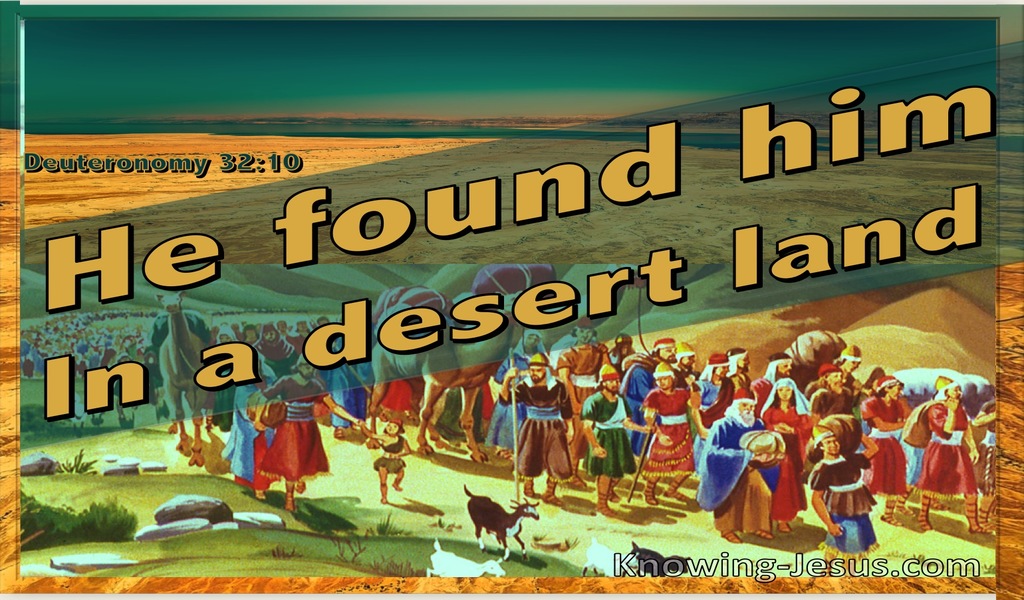 Deuteronomy 32:10 He Found Him In A Desert Land (orange)